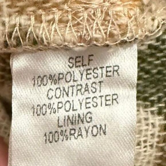 EASEL Print Fleece Raw Edge 4-Button Oversized Pullover, NWT! Size LARGE - Picture 7 of 8